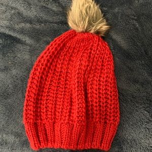 Red Knit Beanie